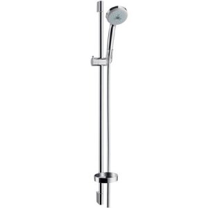 Изображение товара Душевой гарнитур Hansgrohe Croma 100 Multi/Unica'C 27774000, штанга 90 см, корпус хром, лицевая часть белая