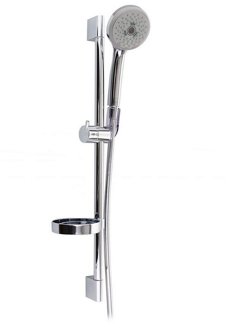 Изображение товара Душевой гарнитур Hansgrohe Croma 100 Multi/Unica'C 27775000, штанга 65 см, корпус хром, лицевая часть белая