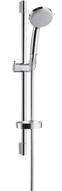 Изображение товара Душевой гарнитур Hansgrohe Croma 100 Vario с хромовым корпусом и белой лицевой частью