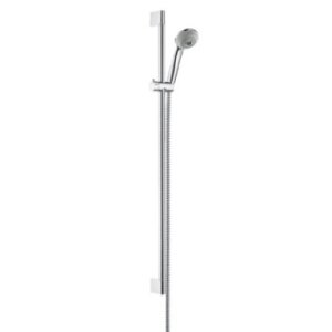 Изображение товара Душевой гарнитур Hansgrohe Crometta 85 Multi 27766000 с штангой 90 см хром и серой лицевой частью