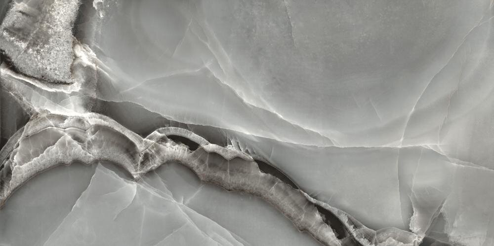 Изображение товара Керамогранит Dune Selene Dark 60х120 см - серый глянцевый, Испания