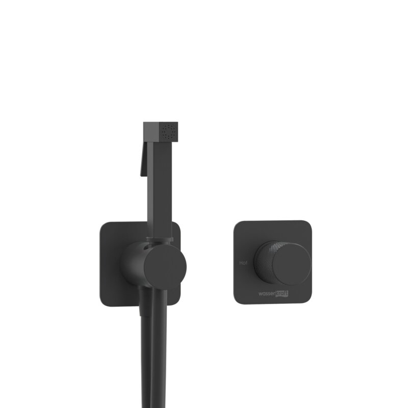 Изображение товара Гигиенический душ WasserKRAFT Fulda 5200 A5251.302.241.212, со смесителем, цвет черный матовый