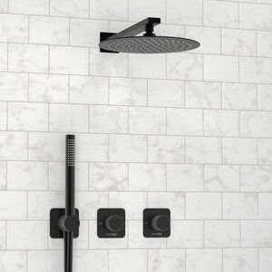 Изображение товара Душевая система WasserKRAFT Fulda 5200, со смесителем, цвет черный Soft-touch, A5251.299.219.258.302.242.217