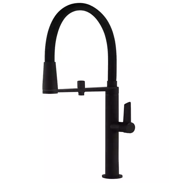 Изображение товара Смеситель Ramonsoler Kitchen Magnet для кухни черный матовый с гибким изливом