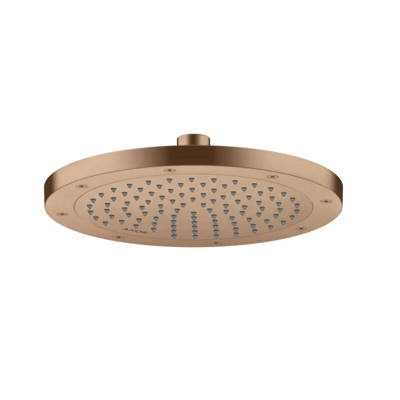 Изображение товара Верхний душ Axor ShowerSolutions 35380310, 24 см, 1 режим струи, с шарнирным соединением, цвет шлифованное красное золото