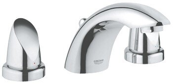 Изображение товара Смеситель для раковины Grohe Aria 20147000 хром 3 отверстия керамические вентили