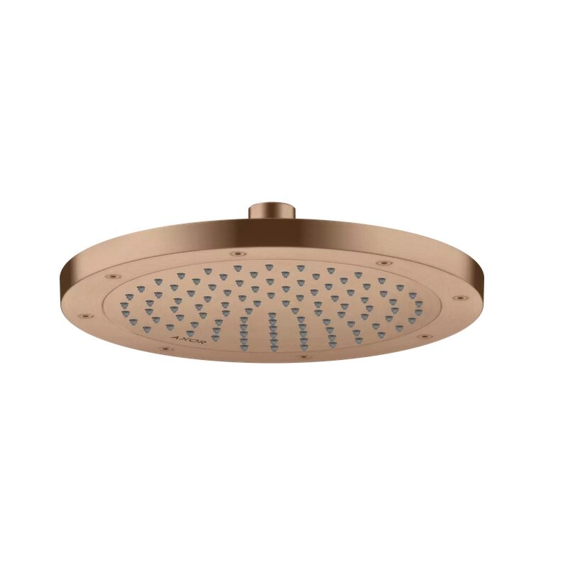 Изображение товара Верхний душ Axor ShowerSolutions 35381310, 24 см, EcoSmart, 1 режим струи, с шарнирным соединением, цвет шлифованное красное золото Изображение товара Верхний душ Axor ShowerSolutions 35381310, 24 см, EcoSmart, 1 режим струи, с шарнирным соединением, цвет шлифованное красное золото