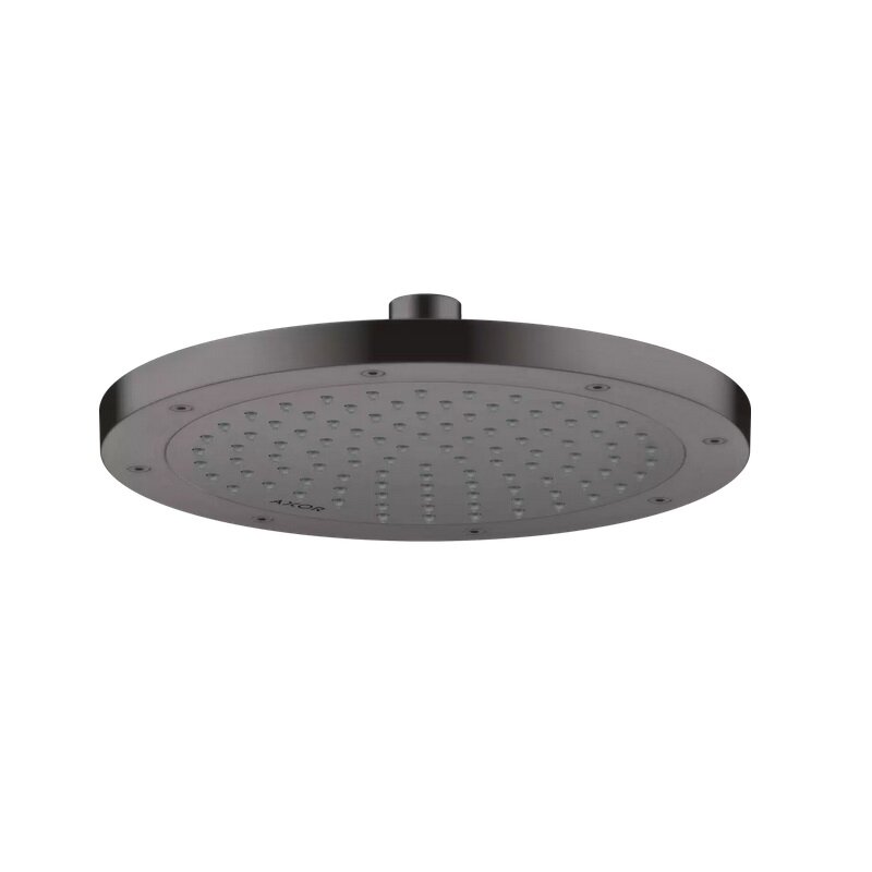 Изображение товара Верхний душ Axor ShowerSolutions 35381340, 24 см, EcoSmart, 1 режим струи, с шарнирным соединением, цвет шлифованный черный хром