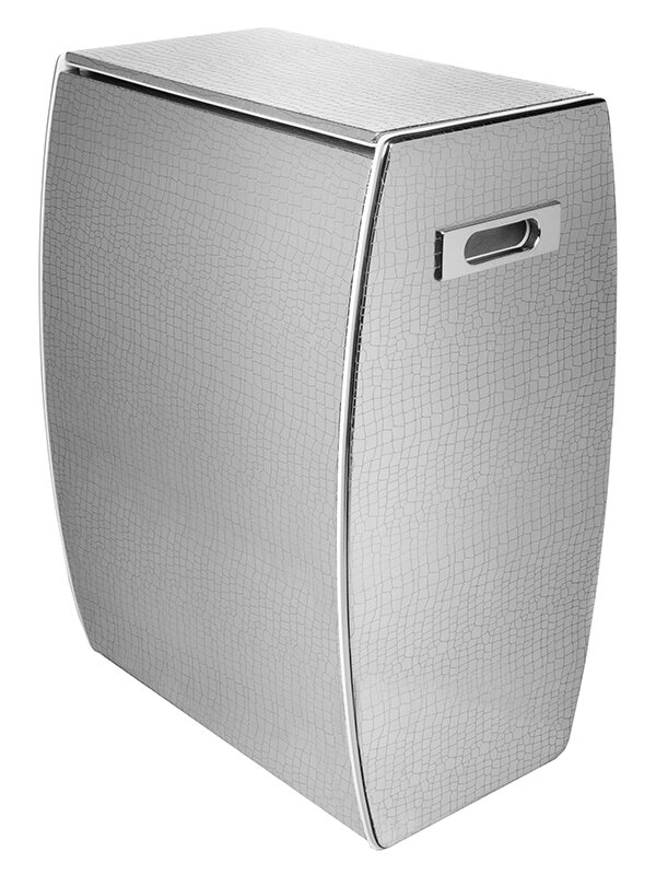 Изображение товара Корзина для белья Camelos HKr-U текстура крокодил хром 57 см