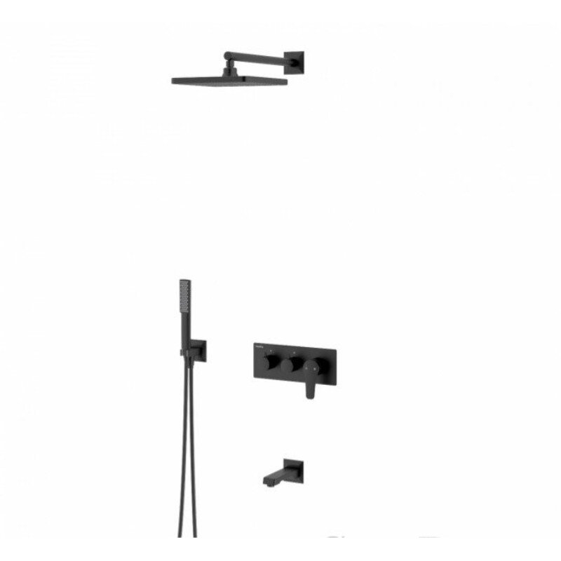 Изображение товара Душевая система Teska Euro X-Mix EX3780, цвет черный матовый