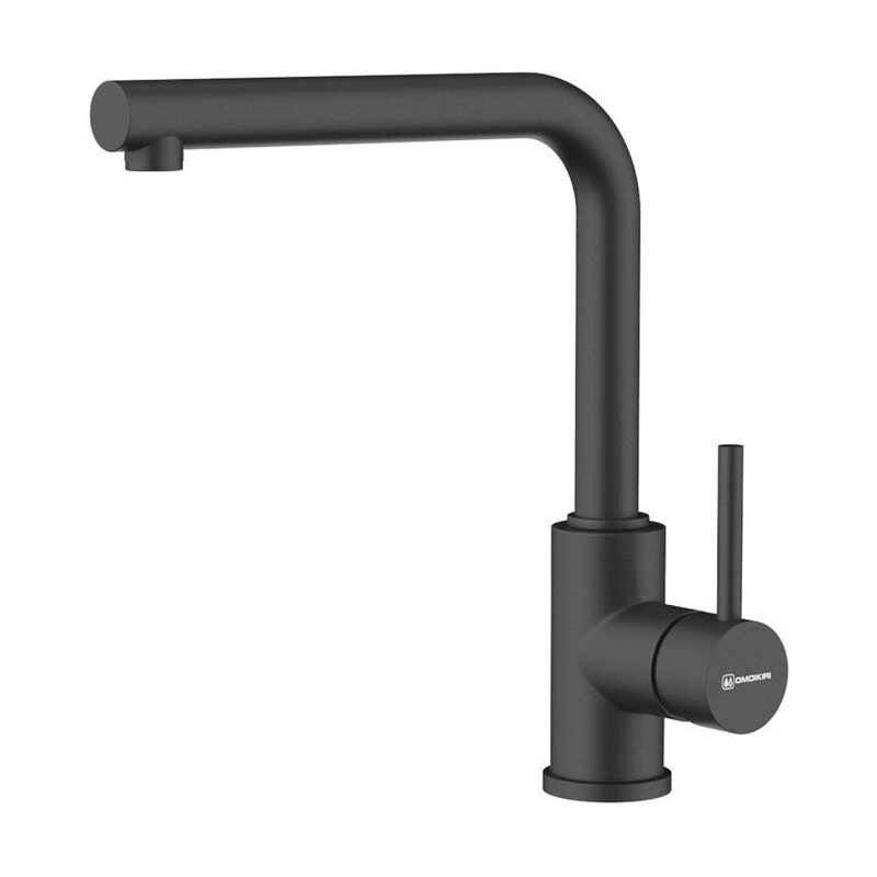 Изображение товара Смеситель для кухни Omoikiri Nakagawa-P 4974307 BL черный поворотный 270 мм