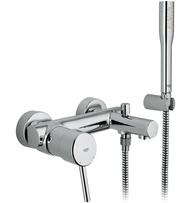 Изображение товара Смеситель для ванны и душа Grohe Concetto New 32212001 хром с гарнитуром