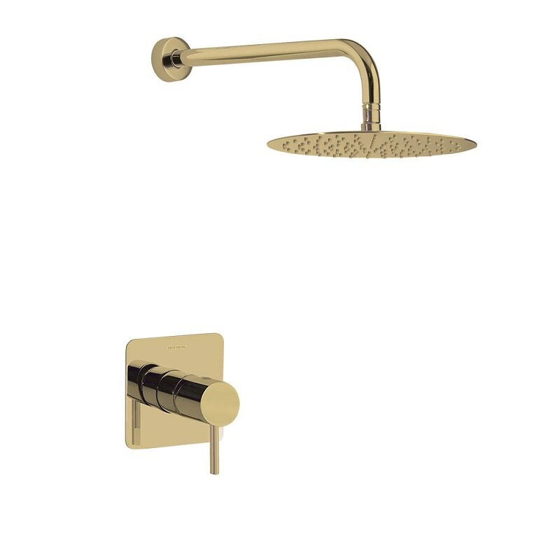 Изображение товара Душевая система Ramonsoler Odisea K3918012OC, верхний круглый душ 25 см, цвет золото брашированное PVD