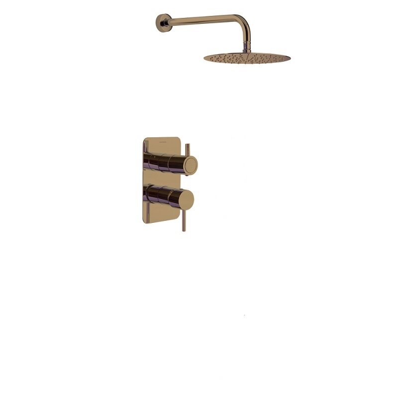 Изображение товара Душевая система Ramonsoler Odisea K3924012CUC с круглый душ 25 см PVD медь