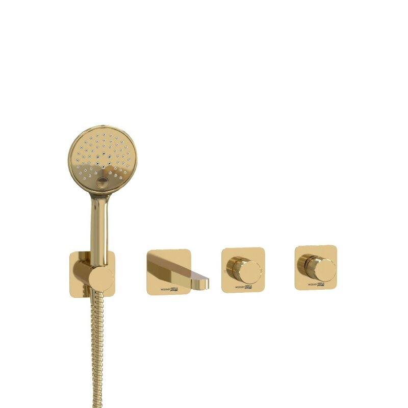 Изображение товара Смеситель WasserKRAFT Ems 7600 для ванны и душа, золото