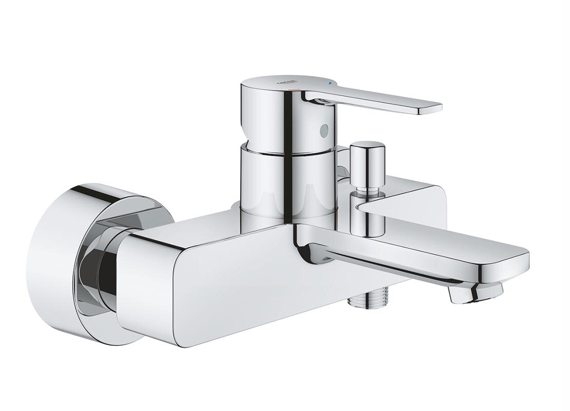 Изображение товара Стильный смеситель Grohe Lineare New для ванны и душа с переключателем, хром Изображение товара Стильный смеситель Grohe Lineare New для ванны и душа с переключателем, хром