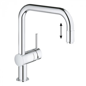 Изображение товара Смеситель для кухонной мойки Grohe Minta, 32067000, с вытяжным изливом, хром