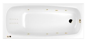 Изображение товара Ванна гидромассажная Whitecross Layla 170 x 75 см, LINE NANO, золото, белый, 0102.170075.100.LINENANO.GL