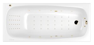 Изображение товара Ванна гидромассажная Whitecross Layla 170 x 75 см, NANO, золото, белый, 0102.170075.100.NANO.GL
