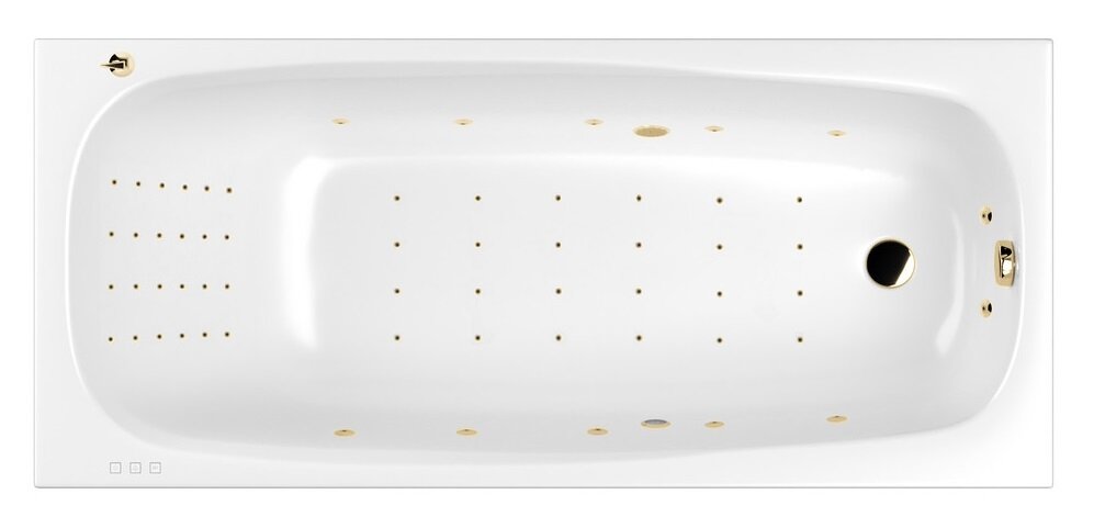 Изображение товара Ванна гидромассажная Whitecross Layla 170 x 75 см, NANO, золото, белый, 0102.170075.100.NANO.GL Изображение товара Ванна гидромассажная Whitecross Layla 170 x 75 см, NANO, золото, белый, 0102.170075.100.NANO.GL
