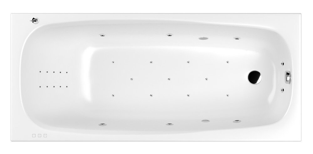 Изображение товара Гидромассажная ванна Whitecross Layla 170x75 см с системой аэромассажа и хромотерапией