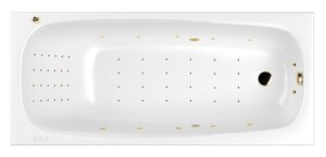Изображение товара Гидромассажная ванна Whitecross Layla 180x80 см, NANO, золото, белая