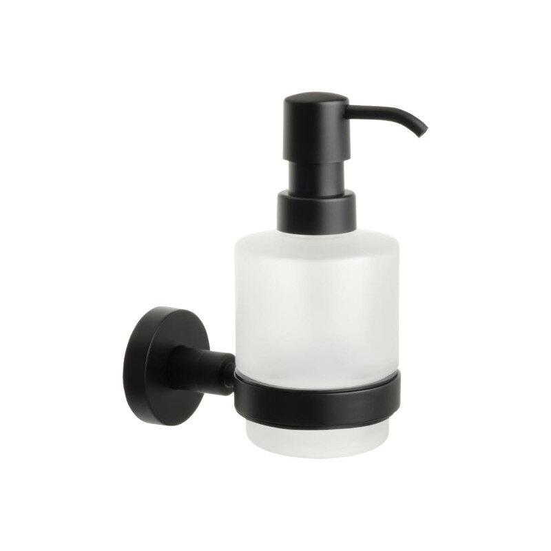 Изображение товара Дозатор жидкого мыла Fixsen Comfort FX-86012 черный настенный металлический стекло