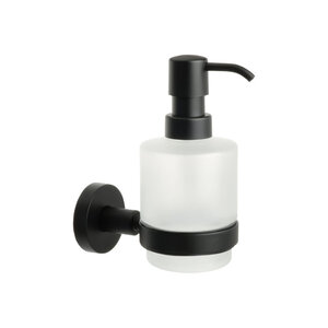 Изображение товара Дозатор жидкого мыла Fixsen Comfort FX-86012 черный настенный металлический стекло