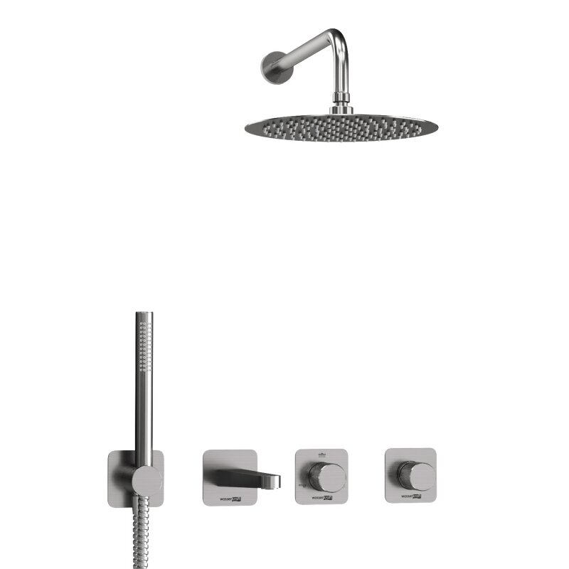 Изображение товара Душевая система WasserKRAFT Tauber 6400, со смесителем, цвет никель, A6451.297.298.097.121.275.100.276 Изображение товара Душевая система WasserKRAFT Tauber 6400, со смесителем, цвет никель, A6451.297.298.097.121.275.100.276