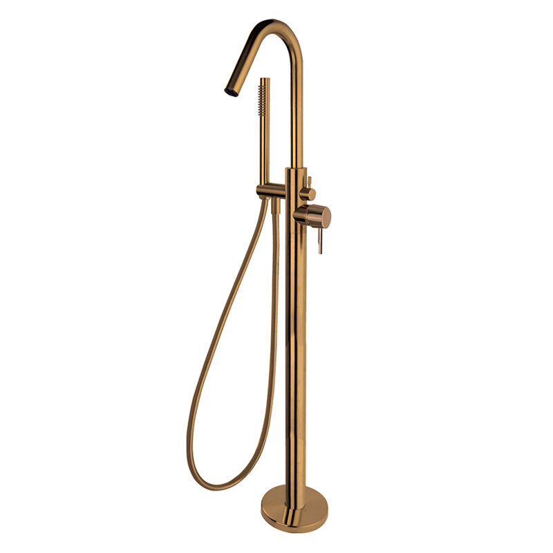 Изображение товара Напольный смеситель Ramonsoler Odisea 398503DCUC с душевым комплектом медь PVD