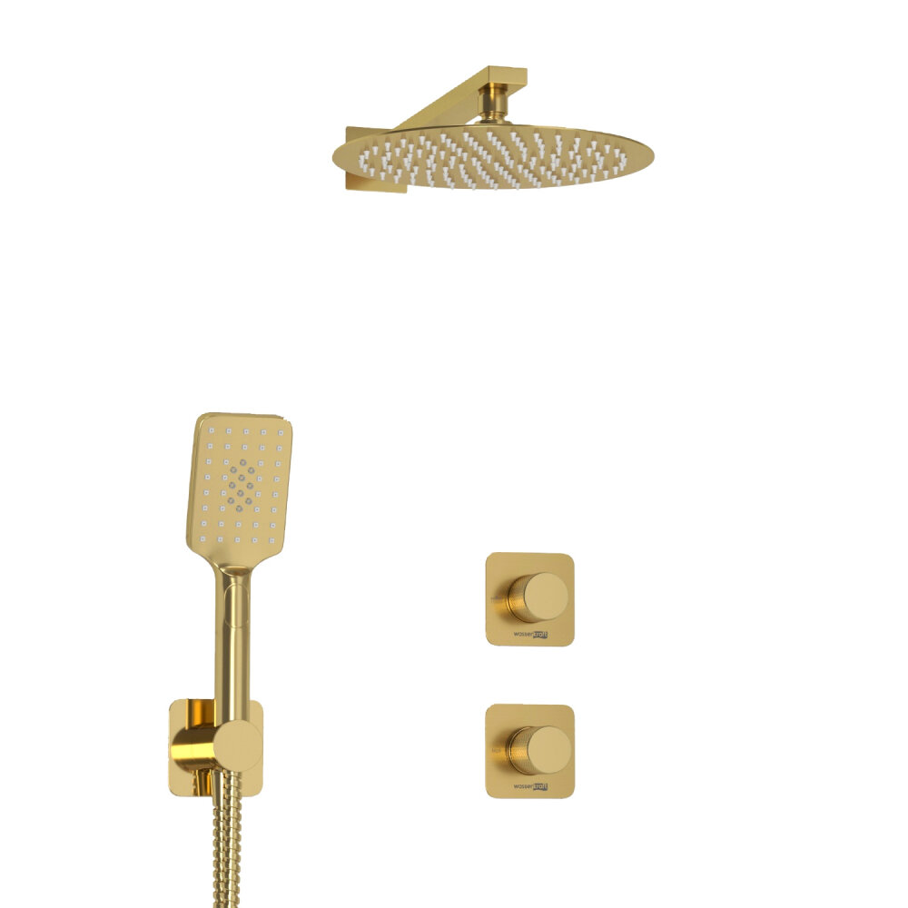 Изображение товара Душевая система WasserKRAFT Schunter 8200 с PVD покрытием матовое золото