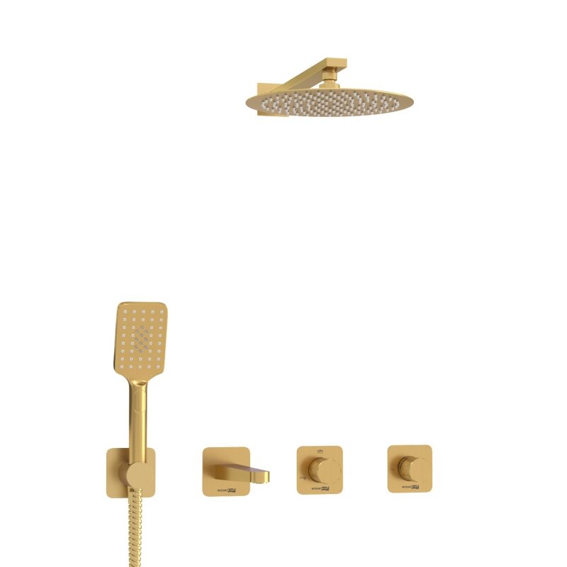 Изображение товара Душевая система WasserKRAFT Schunter 8200, со смесителем, цвет золото матовое, A8251.307.308.180.259.285.194.201
