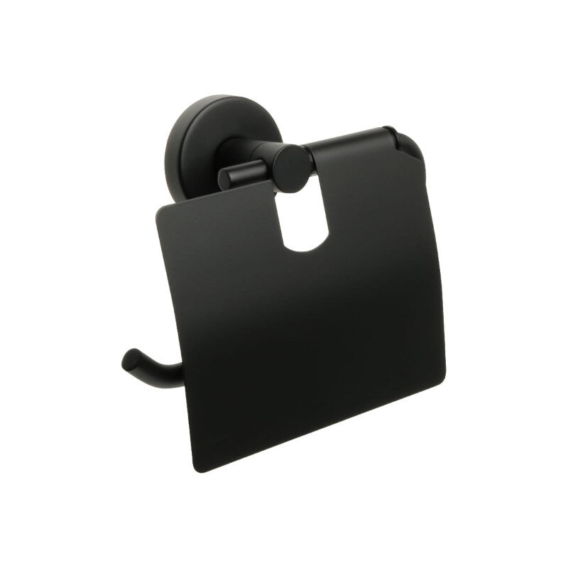 Изображение товара Держатель туалетной бумаги Fixsen Comfort FX-86010 Black с крышкой 15 х 13 см, цвет черный Изображение товара Держатель туалетной бумаги Fixsen Comfort FX-86010 Black с крышкой 15 х 13 см, цвет черный
