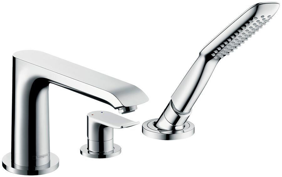 Изображение товара Смеситель Hansgrohe Metris 31190000 на борт ванны, хром, 1/3