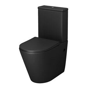 Изображение товара Унитаз-компакт Grossman Color GR-4480BMS безободковый с крышкой микролифт черный матовый