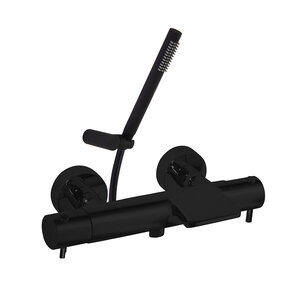 Изображение товара Смеситель Ramonsoler Odisea 393901DNM, с душевым комплектом, каскадный излив, термостатический, черный матовый