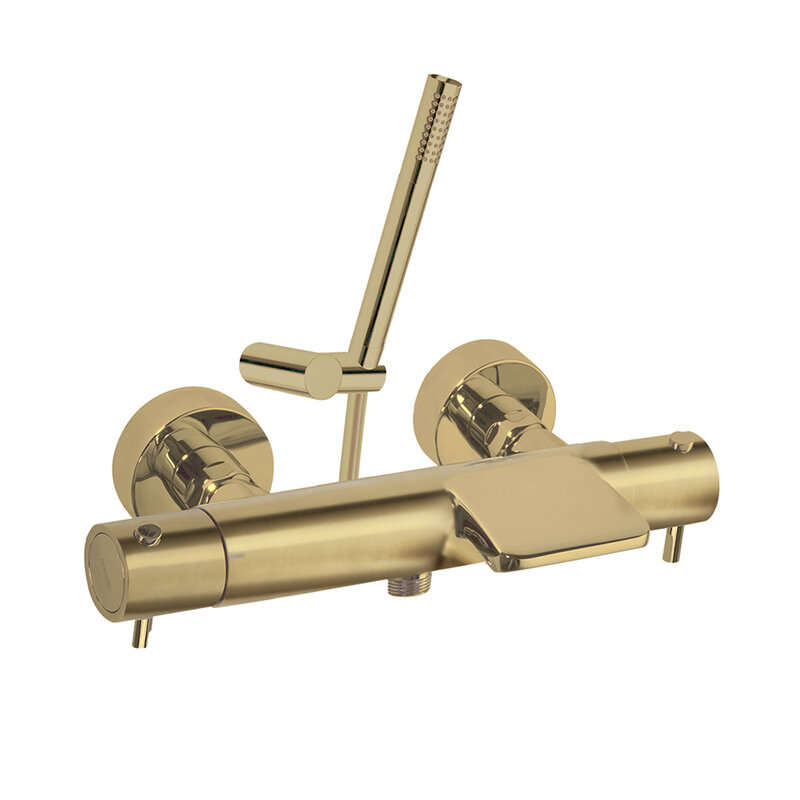 Изображение товара Смеситель Ramonsoler Odisea для ванны и душа с каскадным изливом, золото PVD