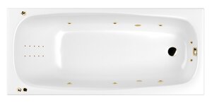Изображение товара Ванна гидромассажная Whitecross Layla Slim 170 x 75 см, SMART NANO, золото, белый, 0122.170075.100.SMARTNANO.GL
