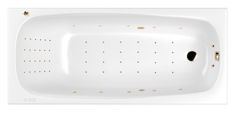 Изображение товара Гидромассажная ванна Whitecross Layla Slim 180x80 см NANO с гидромассажем и аэромассажем