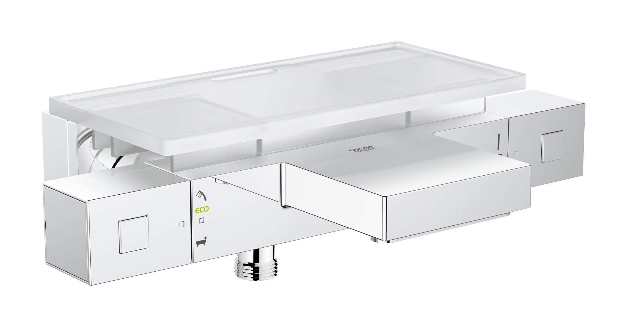 Изображение товара Термостат для ванны и душа Grohe Grohtherm Cube хром с технологией TurboStat® Изображение товара Термостат для ванны и душа Grohe Grohtherm Cube хром с технологией TurboStat®