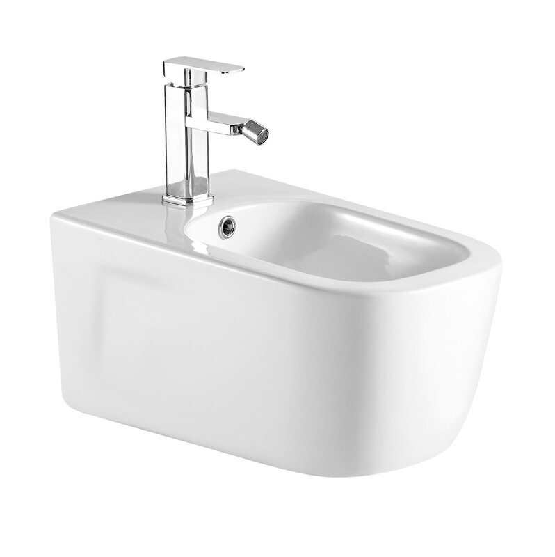 Изображение товара Подвесное биде Aquatek Дива AQ1012-00 из фарфора, белое, 35х51 см