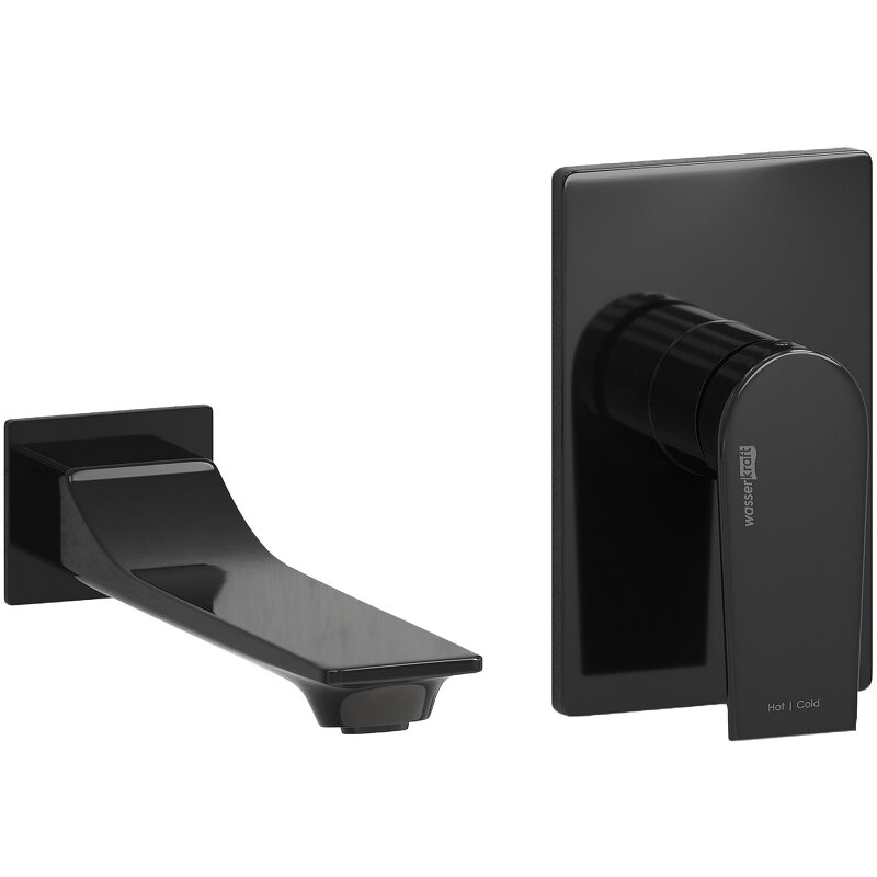 Изображение товара Смеситель WasserKRAFT Wiese 8400 A66553 для раковины черный глянец