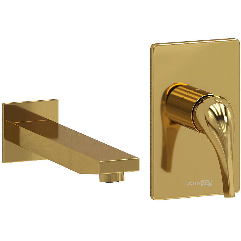 Изображение товара Смеситель WasserKRAFT Sauer 7100 A71573, для раковины, цвет золото глянцевое