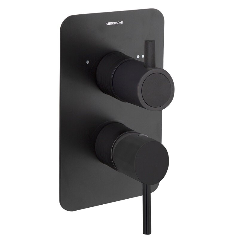 Изображение товара Смеситель Ramon Soler Odisea 391512SNM черный матовый для душа