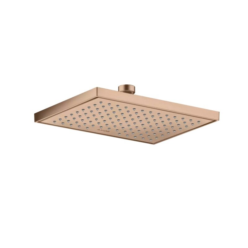 Изображение товара Верхний душ Axor ShowerSolutions 35374310, 24 см, EcoSmart, 1 режим струи, с шарнирным соединением, цвет шлифованное красное золото