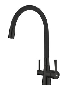 Изображение товара Комплект: смеситель Lemark Comfort LM3075BL085 LM3075BL для кухонной мойкис гибким изливом + фильтр BASIC для очистки воды от хлора и вредных примесей