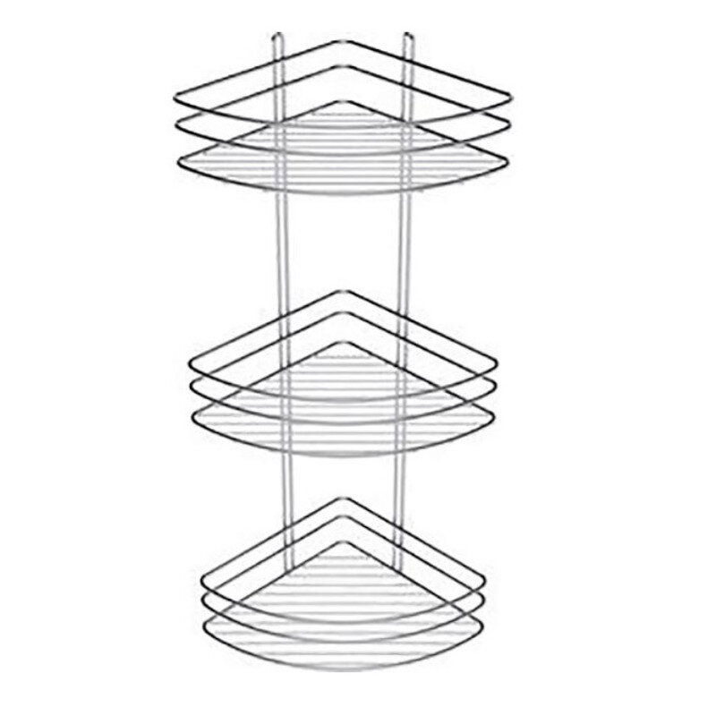 Изображение товара Угловая настенная полка Grampus 3 яруса хром модель GR-820-3