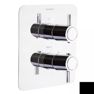 Изображение товара Смеситель Ramonsoler Odisea 398722SNM, на 2 потребителя, термостатический, черный матовый