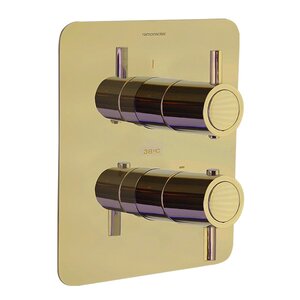 Изображение товара Смеситель Ramonsoler Odisea 398722SOC, на 2 потребителя, термостатический, цвет золото брашированное PVD