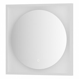 Изображение товара Зеркало Defesto Eclipse 60 х 60 см, с LED-подсветкой, с сенсорным выключателем, нейтральный белый свет, рама белая, DF 2226S